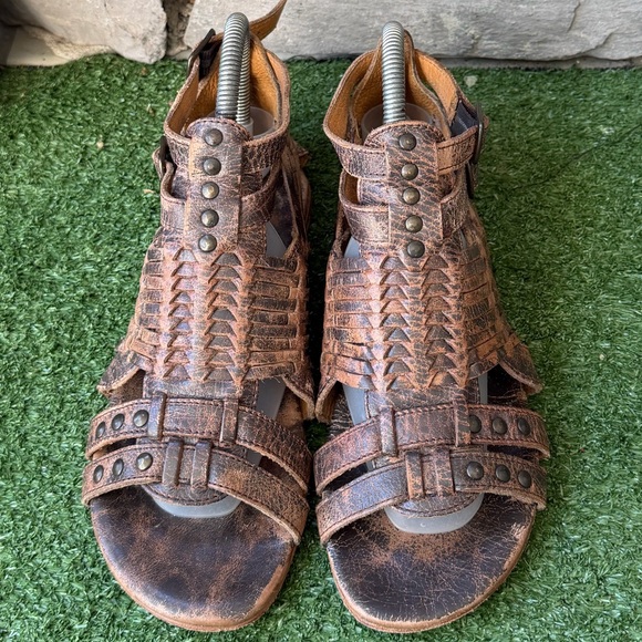 Bed Stu Claire III Brown Leather Huarache Women's SAndals - Picture 4 of 9